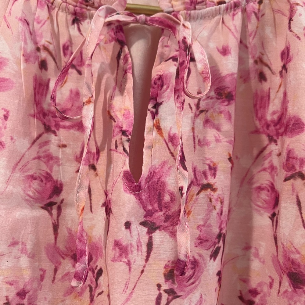 MELLÓDAY Floral Pink Women's Top M NWOT - Picture 3 of 10